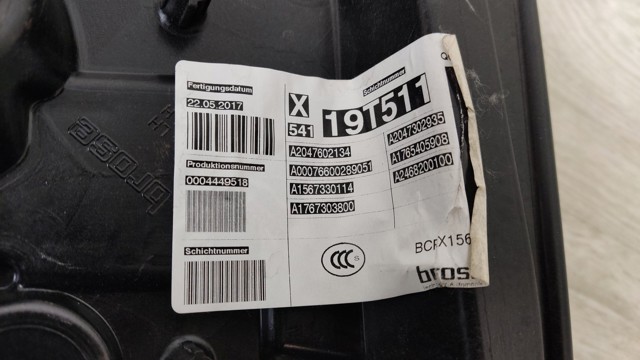 A1767303800 MERCEDES Механизм стеклоподъемника двери задней левой купить в Полтава
