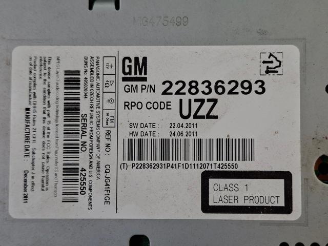 GM 22836293 Магнитола (радио AM/FM) в наличии Тернополь