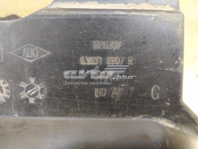 638316907R RENAULT Щиток грязезащитный передней арки крыла купить в Сумы