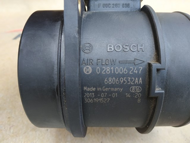68069532AA CHRYSLER Датчик потока (расхода) воздуха, расходомер M.A.F. - (Mass Airflow) купить в Черкассы