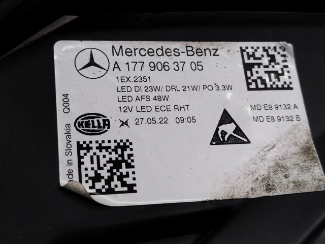 MERCEDES A1779063705 в наличии Житомир
