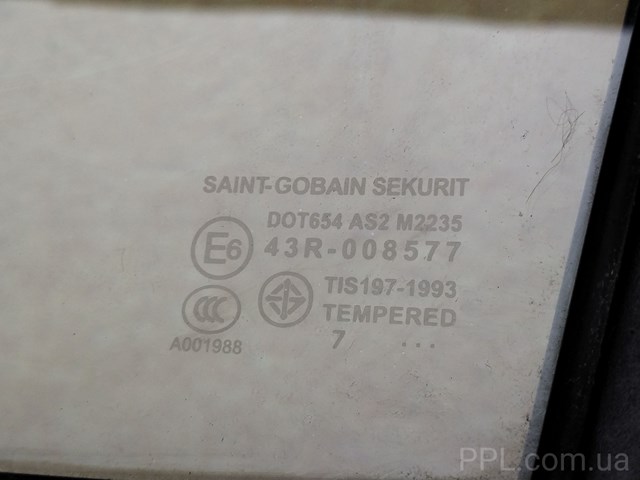 MAZDA BP4K73511A Стекло двери задней левой в наличии Украина