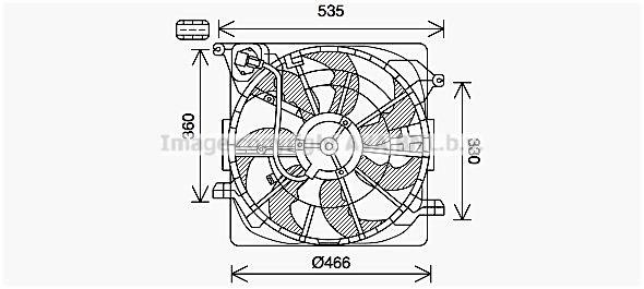 25380D3000 HYUNDAI Диффузор вентилятора в сборе с мотором и крыльчаткой купить в Днепр