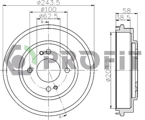HYUNDAI 584111C300 Тормозной барабан в наличии Днепр
