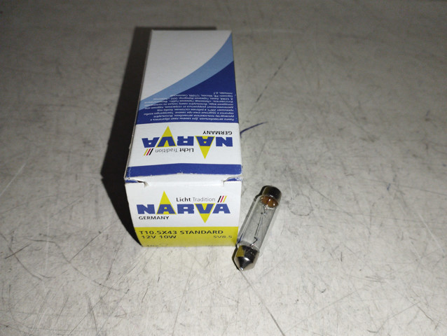 Лампочка плафона освещения салона/кабины 17314 NARVA