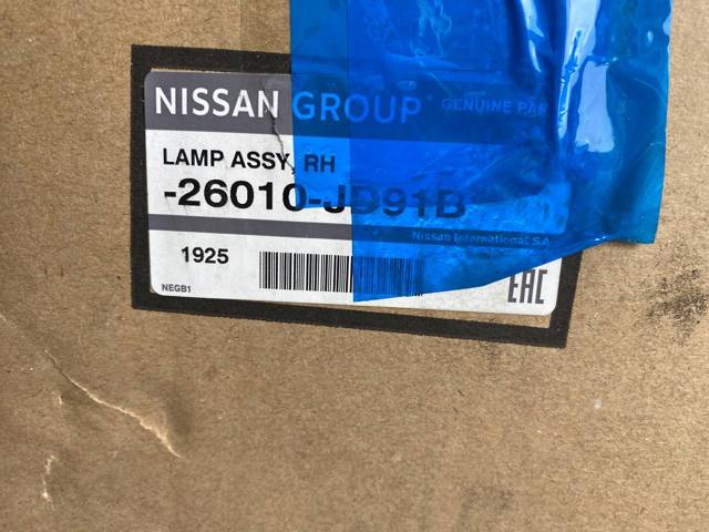 26010JD91B NISSAN Правая фара купить в Ирпень