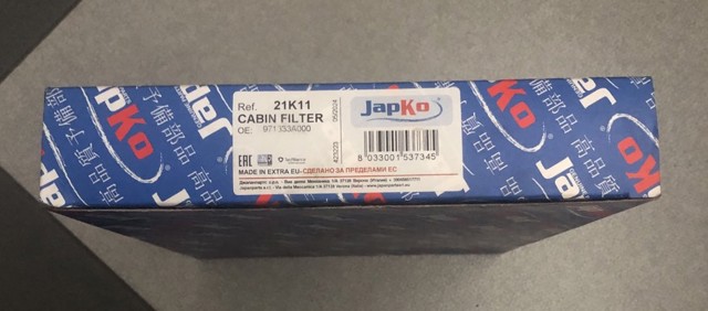 JAPKO 21K11 Фильтр салона в наличии Павлоград