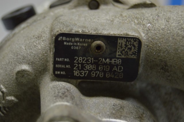HYUNDAI 282312MHB0 Турбина в наличии Одесса