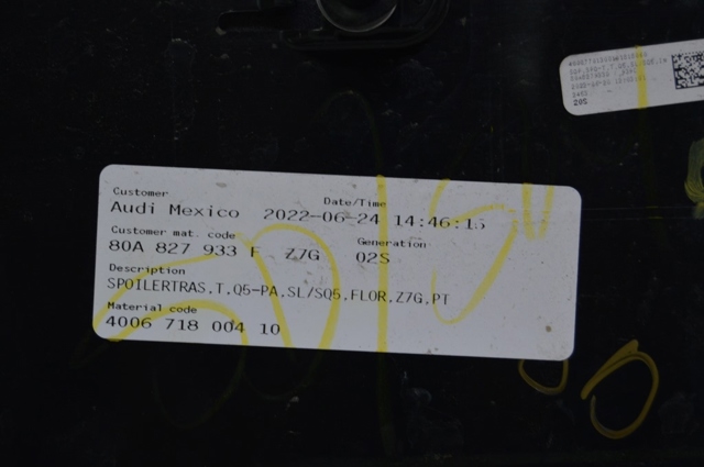 VAG 80A827933FGRU Спойлер багажника (двери 3/5-й задней) в наличии Винница