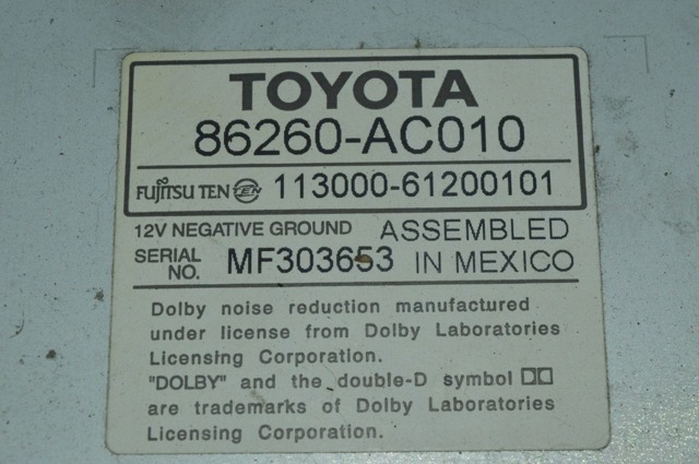 TOYOTA 86260AC010 в наличии Ровно