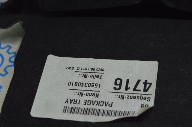 VAG 8W5863411KRW7 Полка салона задняя в наличии Полтава