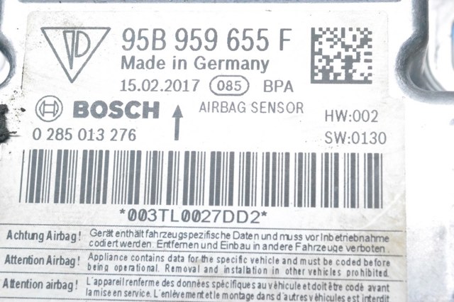 95B959655F PORSCHE Модуль-процессор управления подушкой безопасности (ЭБУ AIRBAG) купить в Чернигов