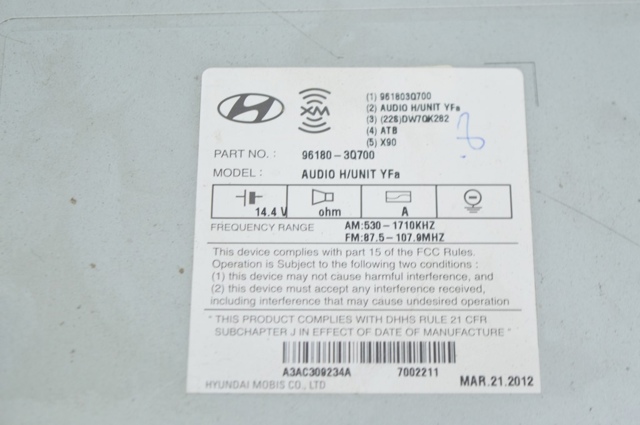 961803Q700 HYUNDAI Магнитола купить в Павлоград
