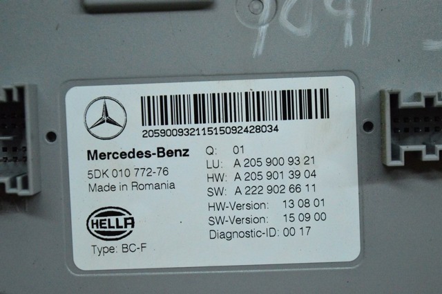 MERCEDES 2059009321 Блок управления сигналами SAM в наличии Николаев