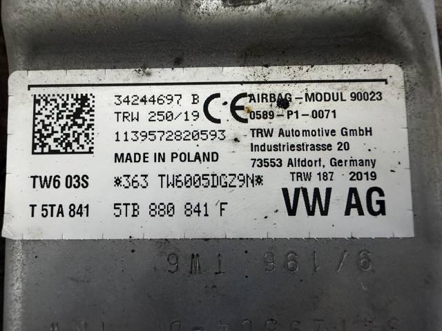 VAG 5TB880841F Подушка безопасности защиты коленей в наличии Украина