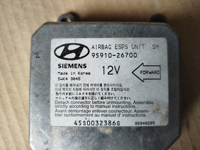 HYUNDAI 9591026700 Модуль-процессор управления подушкой безопасности (ЭБУ AIRBAG) в наличии Полтава
