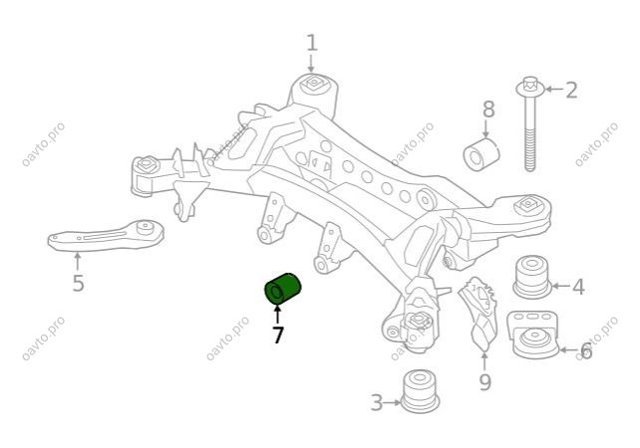 Сайлентблок балки моста 33316877260 BMW