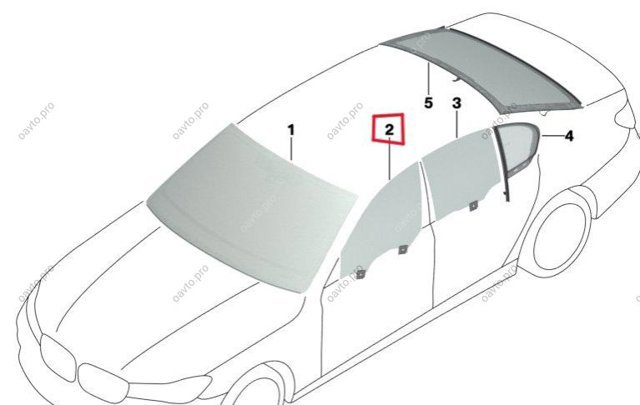 Стекло водительской двери 51337409097 BMW
