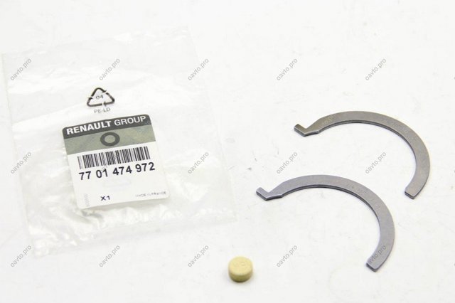 Полукольцо упорное (разбега) коленвала, STD, комплект 7701474972 RENAULT