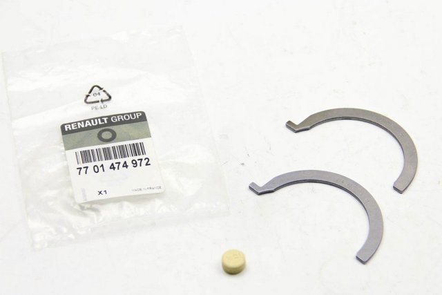RENAULT 7701474972 Полукольцо упорное (разбега) коленвала, STD, комплект в наличии Ужгород