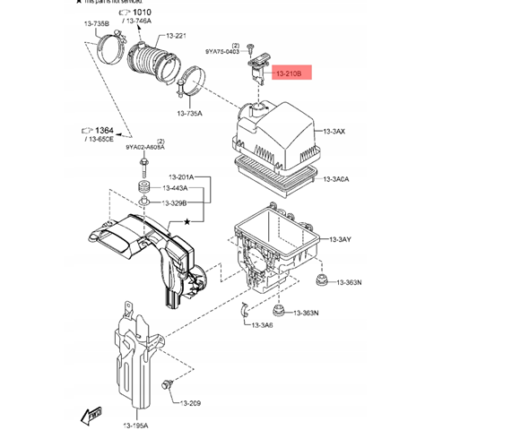 MAZDA PE0113215 Датчик потока (расхода) воздуха, расходомер M.A.F. - (Mass Airflow) в наличии Львов