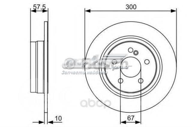 BOSCH 0986479410 Диск тормозной задний в наличии Ирпень