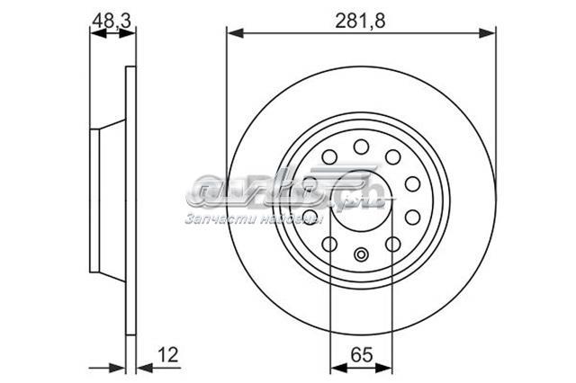 BOSCH 0986479B93 Диск тормозной задний в наличии Хмельницкий