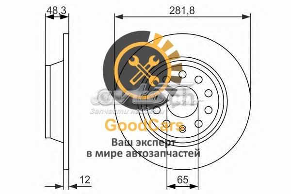 0986479B93 BOSCH Диск тормозной задний купить в Тернополь