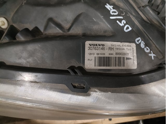 Правая блок фара 30763146 VOLVO