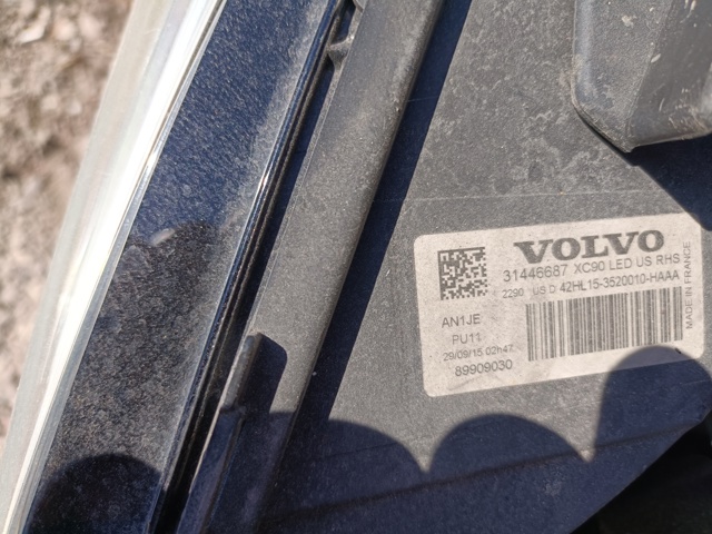 31446687 VOLVO Фара правая купить в Ирпень