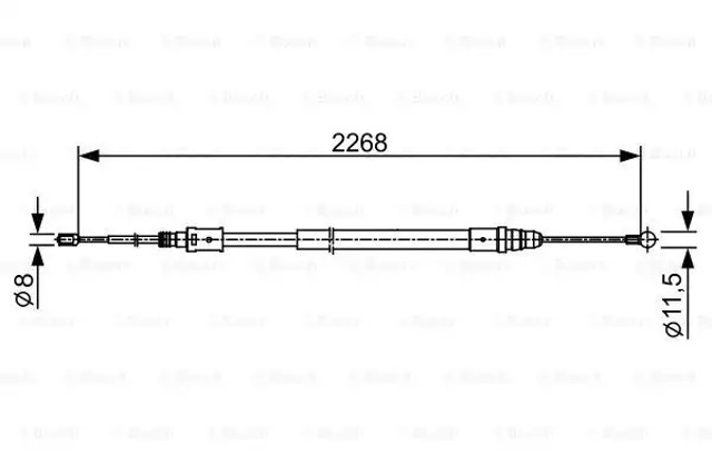 BOSCH 1987482409 Трос ручного тормоза задний правый/левый в наличии Хмельницкий
