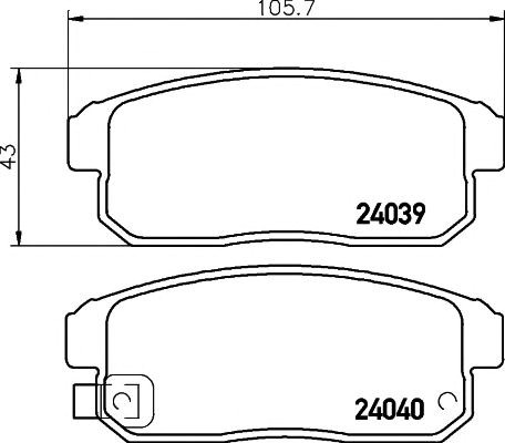 Задние тормозные колодки 440604U092 NISSAN