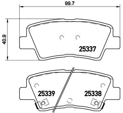 Колодки тормозные задние дисковые колодки тормоз. задние (диск) (58302-d3a00 ) hyundai/tucson 15 (2015-) P30067