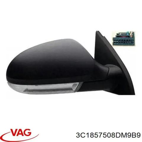 Зеркало заднего вида правое 3C1857508DM9B9 VAG