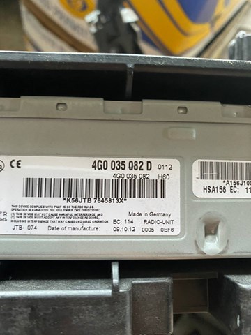 Автомагнитола 4G0035082D VAG