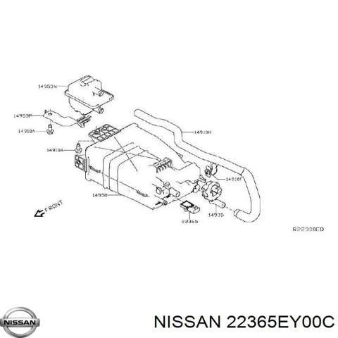 Датчик давления системы рекуперации паров 22365EY00C NISSAN