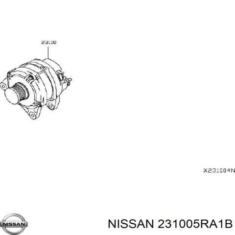 Генератор автомобильный 231005RA1B NISSAN