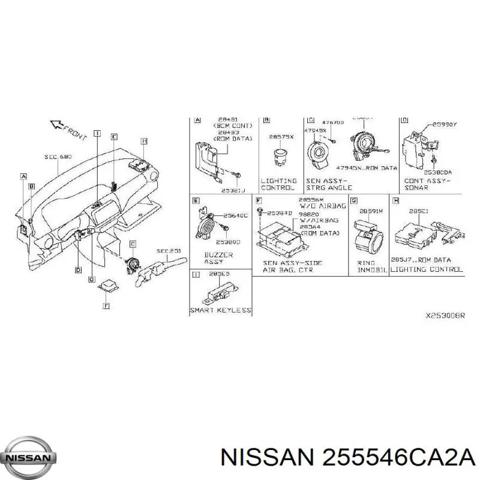 Кольцо Эйрбэг контактное 255546CA2A NISSAN