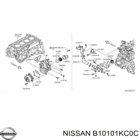 Помпа водяная, (насос) охлаждения B10101KC0C NISSAN