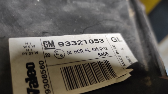 93321053 OPEL Фара правая купить в Павлоград