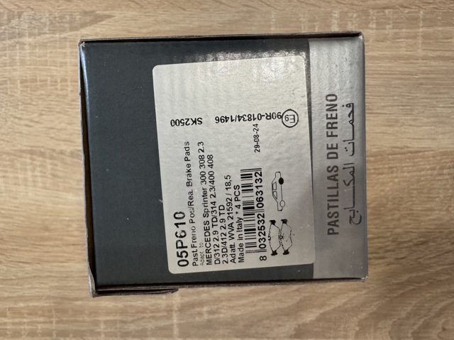 LPR 05P610 Колодки тормозные задние дисковые в наличии Николаев