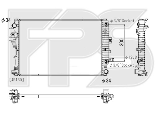 Радіатор охолодження FP 17 A594-KY