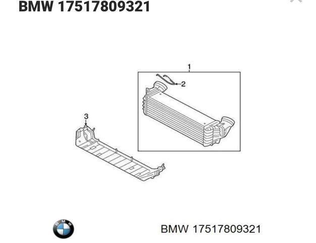 Радиатор интеркуллера 17517809321 BMW