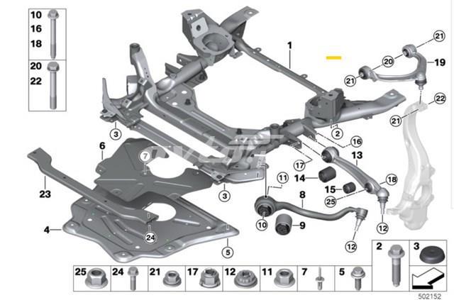 Подрамник передней подвески 31116866689 BMW
