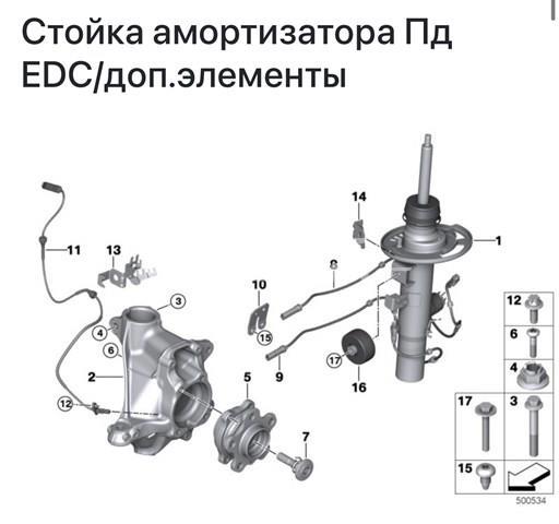 Цапфа поворотного кулака 31216882596 BMW