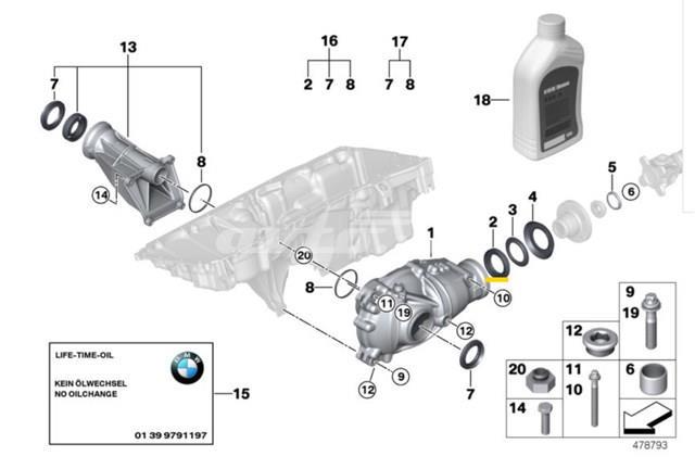 Редуктор колесный моста переднего 31507590899 BMW