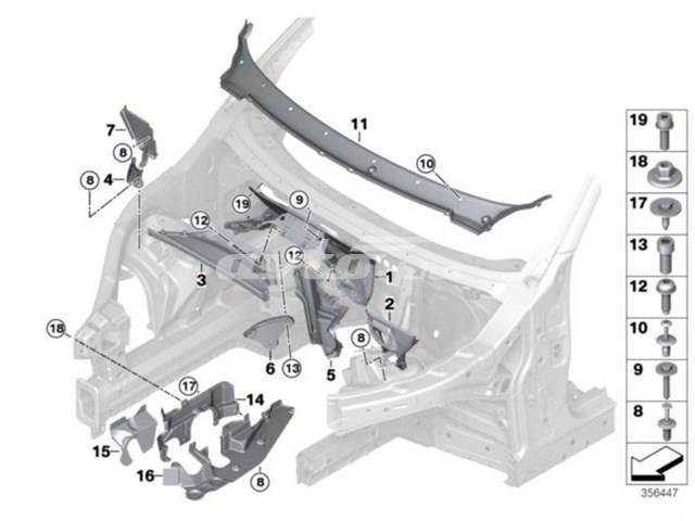Защитный кожух рулевого механизма 51757325400 BMW