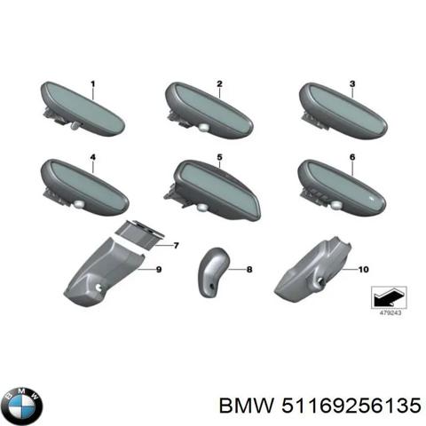 Зеркало заднего вида в салоне 51169256135 BMW