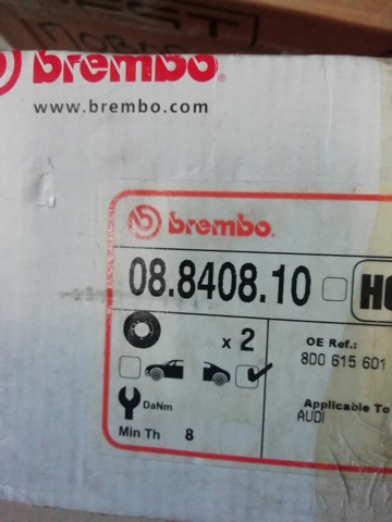 Задний дисковый тормоз 08840810 BREMBO