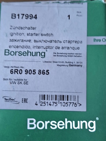 B17994 BORSEHUNG Контактная группа купить в Ровно